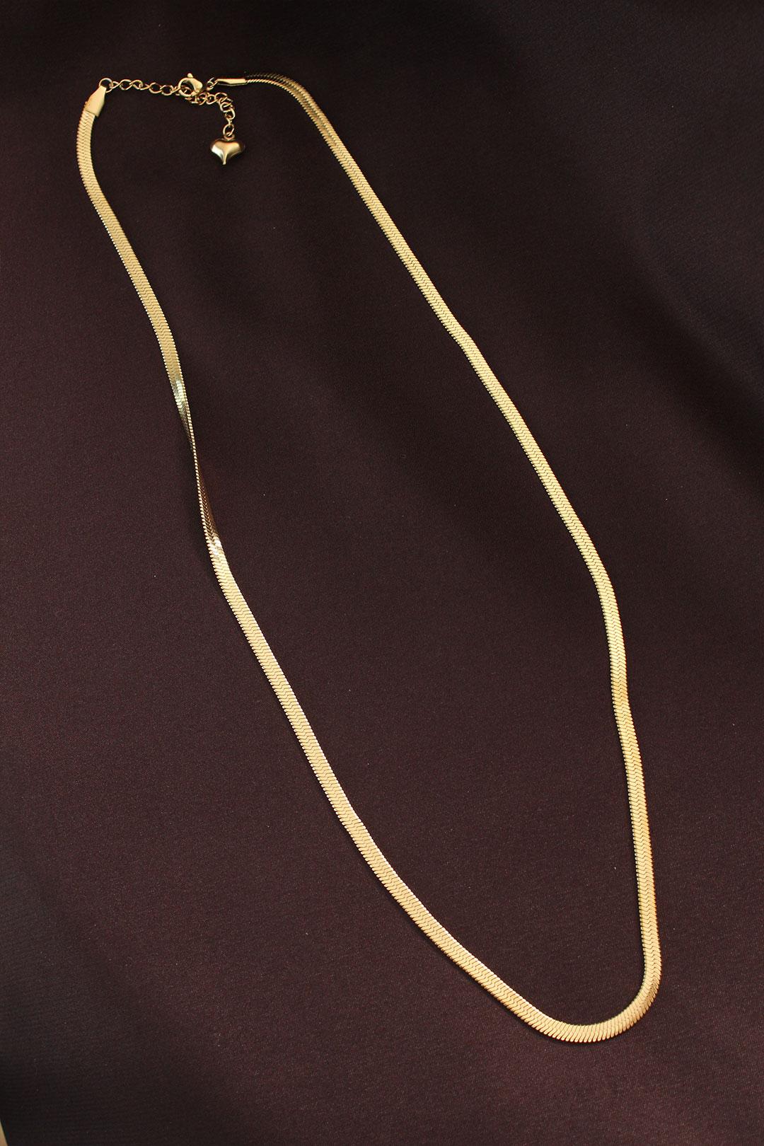 316L Çelik Gold Renk 60 cm İtalyan Zincir Kolye