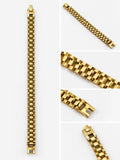 316L ÇELİK GOLD 9MM KALINLIK ERKEK BİLEKLİK