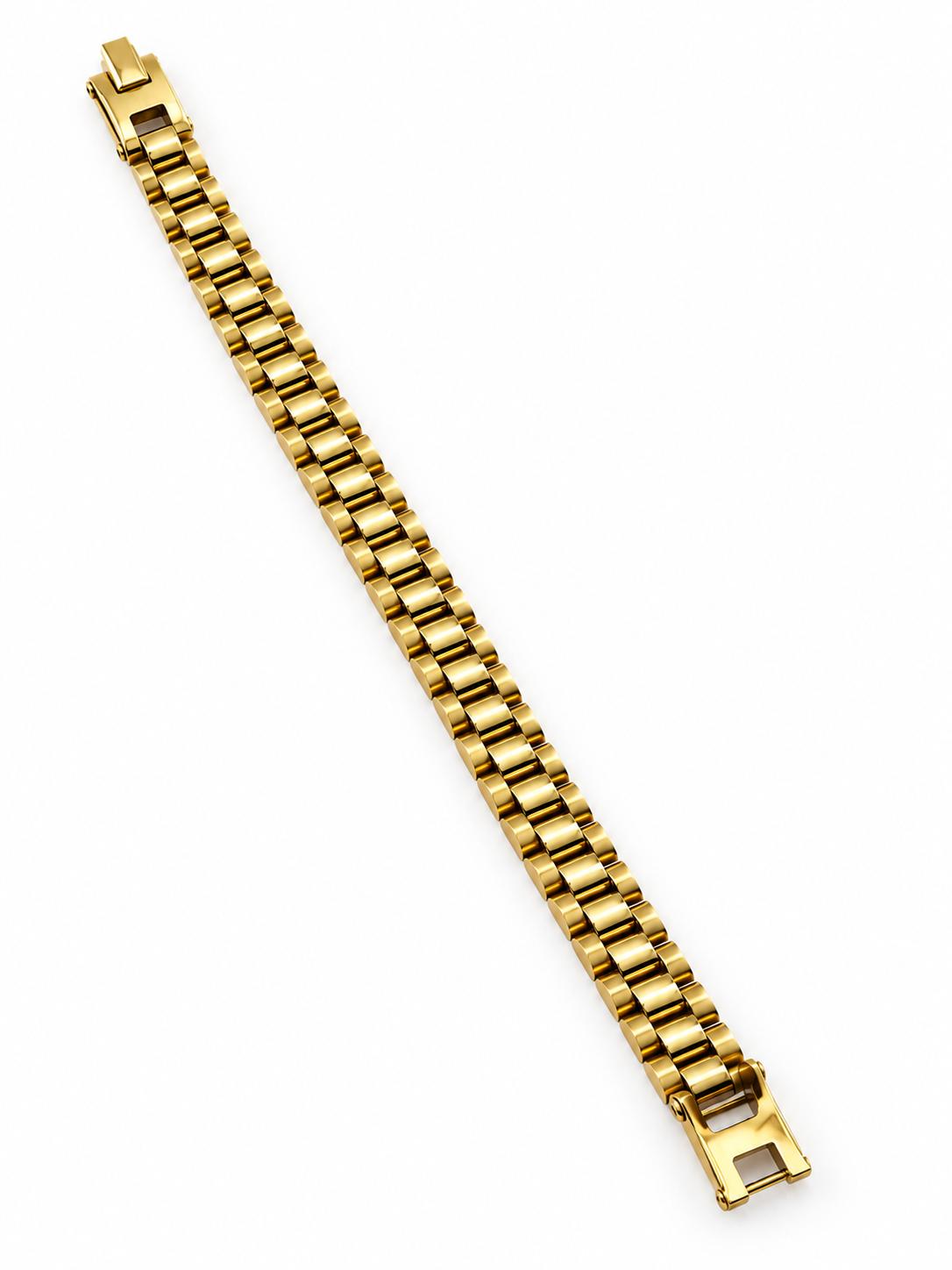 316L ÇELİK GOLD 9MM KALINLIK ERKEK BİLEKLİK